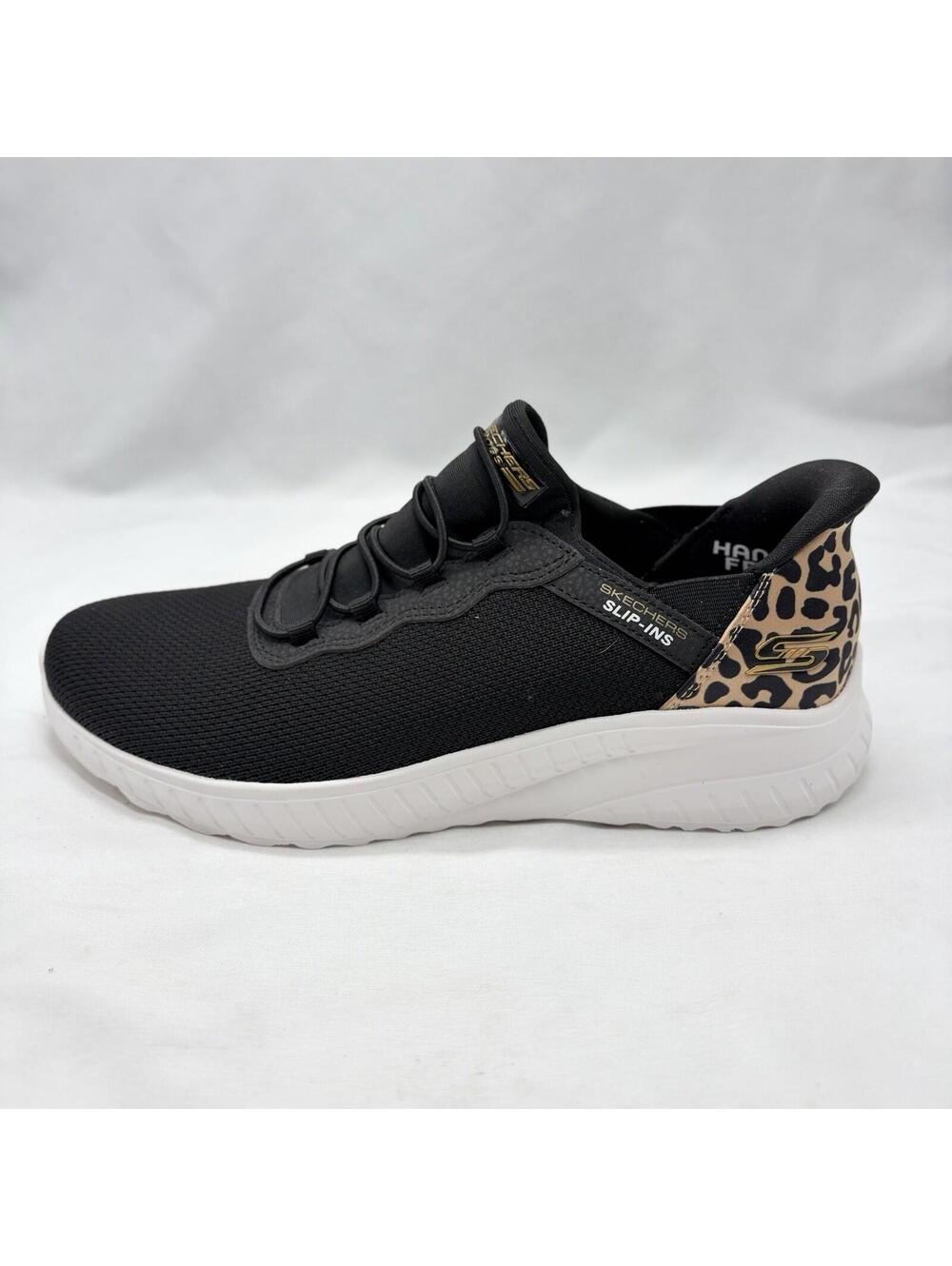 Bobs by Skechers Squad Chaos 117499-BLK Women's 8.5 Black Athletic Shoes EBS1792
